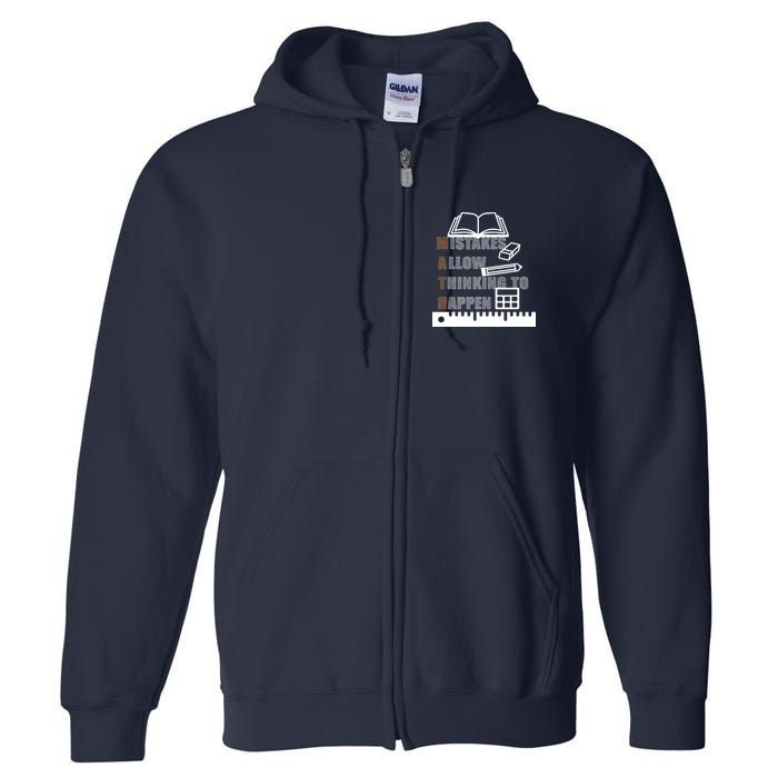 Math Allow Thinking To Happen Full Zip Hoodie