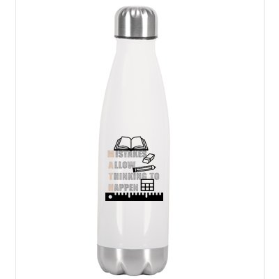 Math Allow Thinking To Happen Stainless Steel Insulated Water Bottle