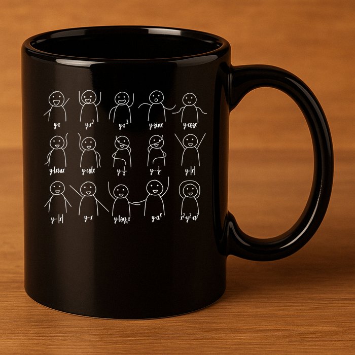 Math Equation Algebra Poses Graph Figures 11oz C Handle Ceramic Mug