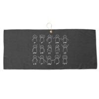 Math Equation Algebra Poses Graph Figures Large Microfiber Waffle Golf Towel