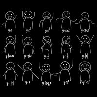 Math Equation Algebra Poses Graph Figures Baby Bodysuit