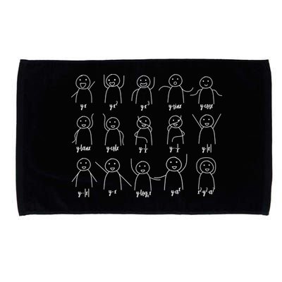Math Equation Algebra Poses Graph Figures Microfiber Hand Towel
