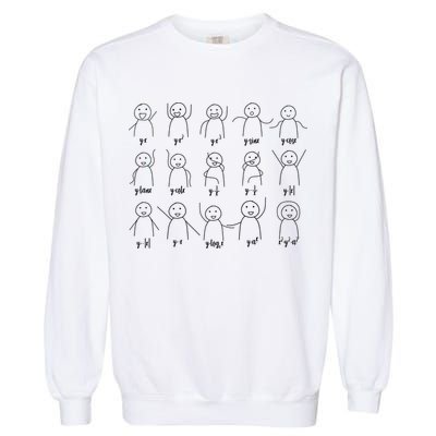 Math Equation Algebra Poses Graph Figures Garment-Dyed Sweatshirt