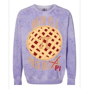 Math Is A Piece Of Cake Pi Day Colorblast Crewneck Sweatshirt