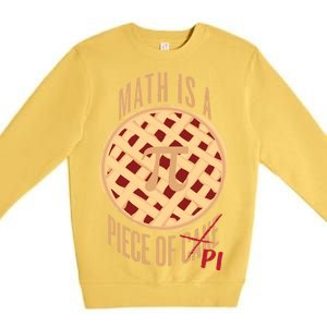 Math Is A Piece Of Cake Pi Day Premium Crewneck Sweatshirt