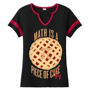 Math Is A Piece Of Cake Pi Day Ladies Halftime Notch Neck Tee