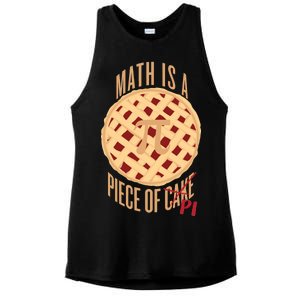 Math Is A Piece Of Cake Pi Day Ladies PosiCharge Tri-Blend Wicking Tank