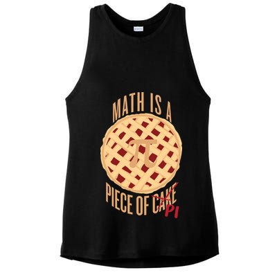 Math Is A Piece Of Cake Pi Day Ladies PosiCharge Tri-Blend Wicking Tank