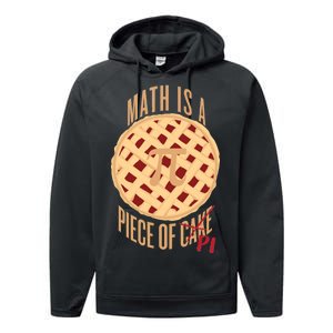 Math Is A Piece Of Cake Pi Day Performance Fleece Hoodie