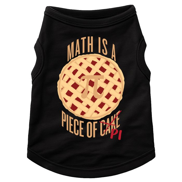 Math Is A Piece Of Cake Pi Day Doggie Tank