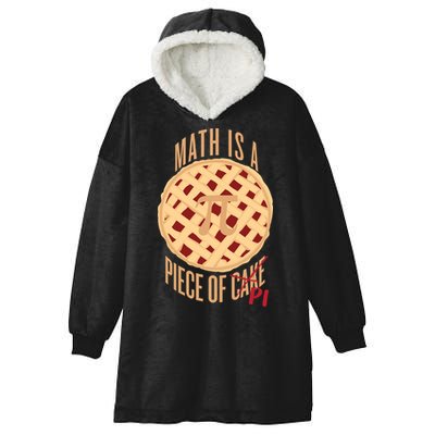 Math Is A Piece Of Cake Pi Day Hooded Wearable Blanket