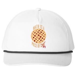 Math Is A Piece Of Cake Pi Day Snapback Five-Panel Rope Hat