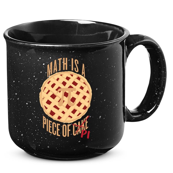 Math Is A Piece Of Cake Pi Day 15oz Campfire Ceramic Mug