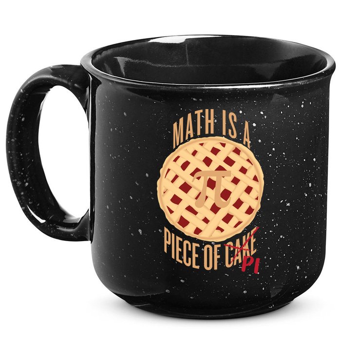 Math Is A Piece Of Cake Pi Day 15oz Campfire Ceramic Mug