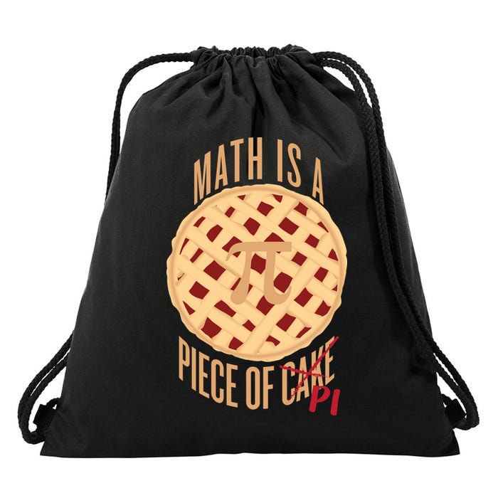 Math Is A Piece Of Cake Pi Day Drawstring Bag