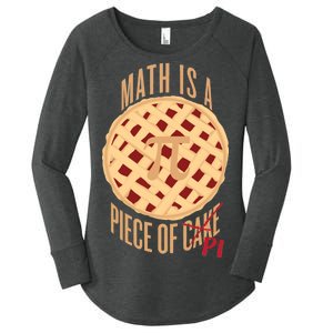 Math Is A Piece Of Cake Pi Day Women's Perfect Tri Tunic Long Sleeve Shirt