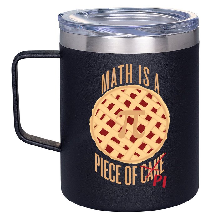 Math Is A Piece Of Cake Pi Day 12oz Stainless Steel Coffee Mug
