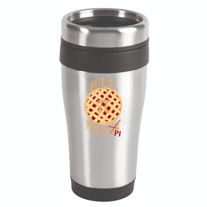 Math Is A Piece Of Cake Pi Day 16oz Travel Tumbler
