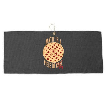 Math Is A Piece Of Cake Pi Day Large Microfiber Waffle Golf Towel