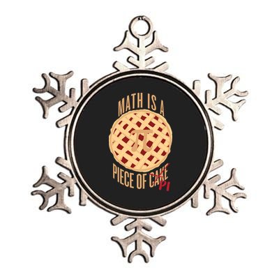 Math Is A Piece Of Cake Pi Day Metallic Star Ornament