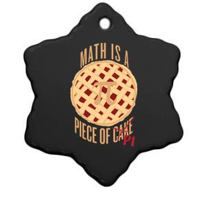 Math Is A Piece Of Cake Pi Day Ceramic Star Ornament