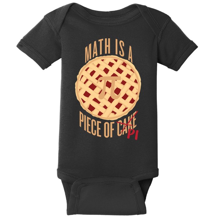 Math Is A Piece Of Cake Pi Day Baby Bodysuit