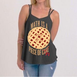 Math Is A Piece Of Cake Pi Day Women's Strappy Tank