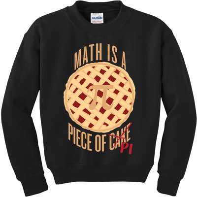 Math Is A Piece Of Cake Pi Day Kids Sweatshirt