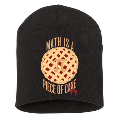Math Is A Piece Of Cake Pi Day Short Acrylic Beanie
