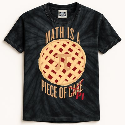 Math Is A Piece Of Cake Pi Day Kids Tie-Dye T-Shirt