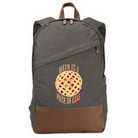 Math Is A Piece Of Cake Pi Day Cotton Canvas Backpack
