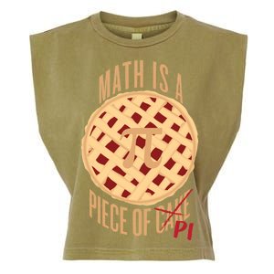 Math Is A Piece Of Cake Pi Day Garment-Dyed Women's Muscle Tee