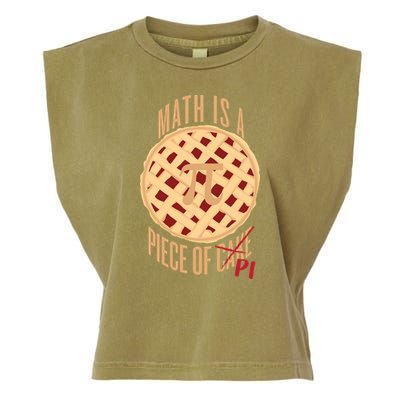 Math Is A Piece Of Cake Pi Day Garment-Dyed Women's Muscle Tee
