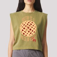 Math Is A Piece Of Cake Pi Day Garment-Dyed Women's Muscle Tee