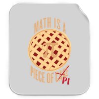 Math Is A Piece Of Cake Pi Day Permanent Decal Sticker