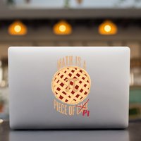 Math Is A Piece Of Cake Pi Day Permanent Decal Sticker