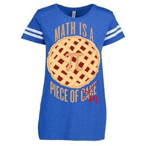 Math Is A Piece Of Cake Pi Day Enza Ladies Jersey Football T-Shirt