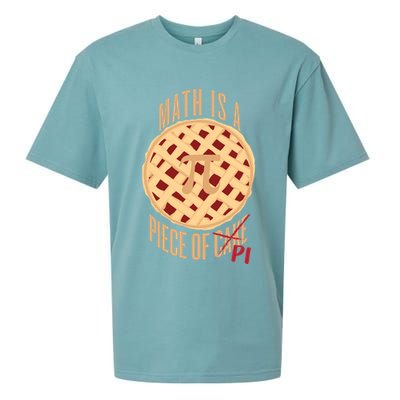 Math Is A Piece Of Cake Pi Day Sueded Cloud Jersey T-Shirt
