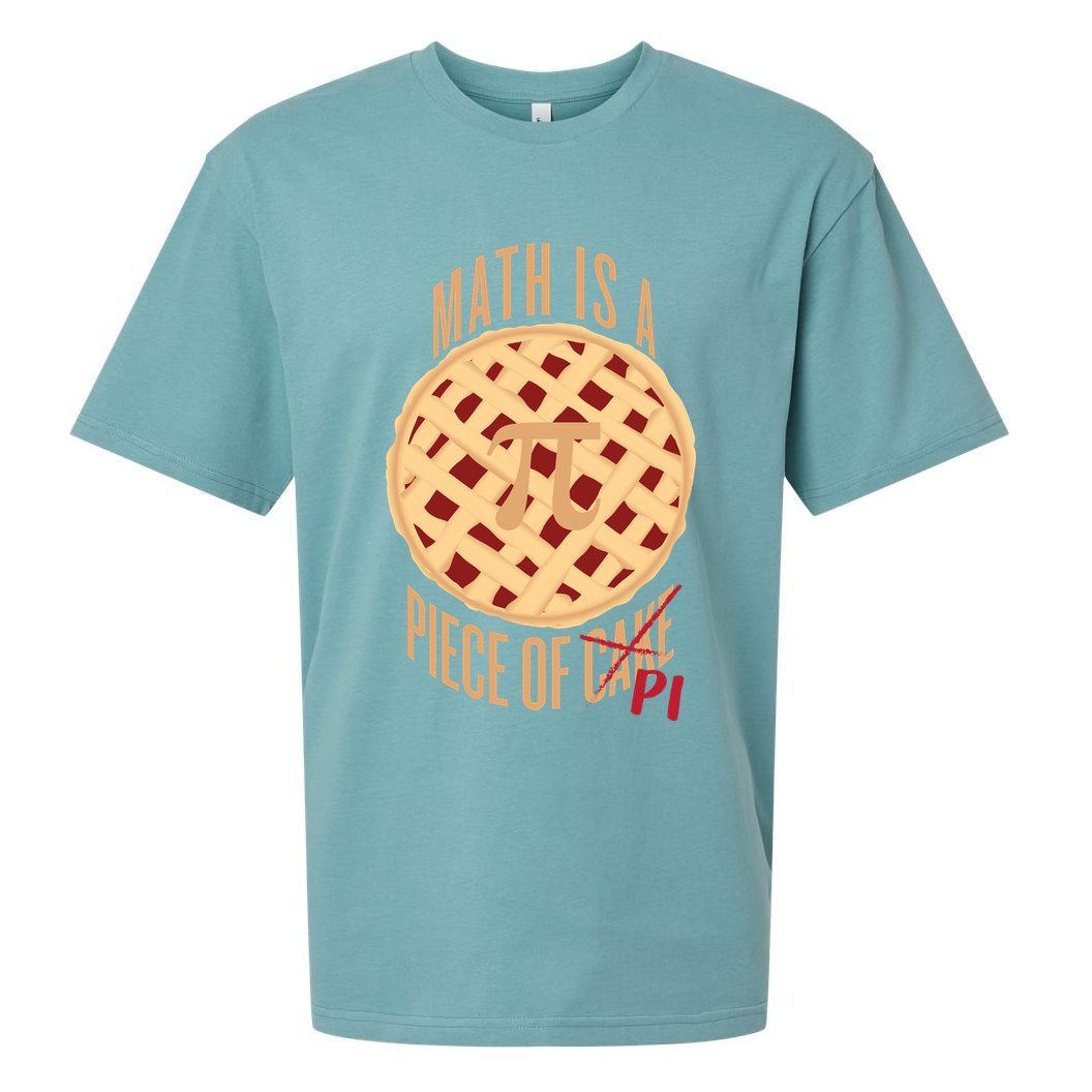 Math Is A Piece Of Cake Pi Day Sueded Cloud Jersey T-Shirt