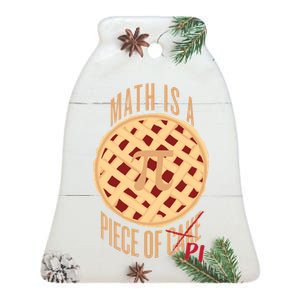 Math Is A Piece Of Cake Pi Day Ceramic Bell Ornament