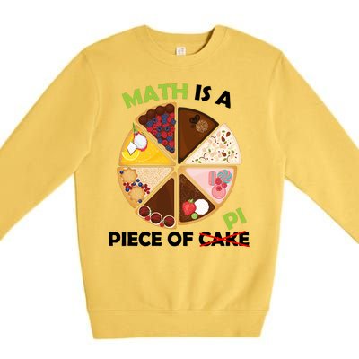 Math Is A Piece Of Pi Premium Crewneck Sweatshirt