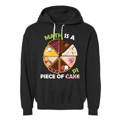 Math Is A Piece Of Pi Garment-Dyed Fleece Hoodie