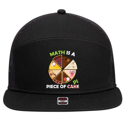 Math Is A Piece Of Pi 7 Panel Mesh Trucker Snapback Hat