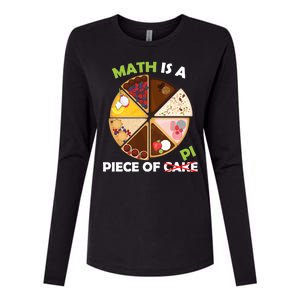 Math Is A Piece Of Pi Womens Cotton Relaxed Long Sleeve T-Shirt