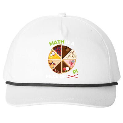 Math Is A Piece Of Pi Snapback Five-Panel Rope Hat