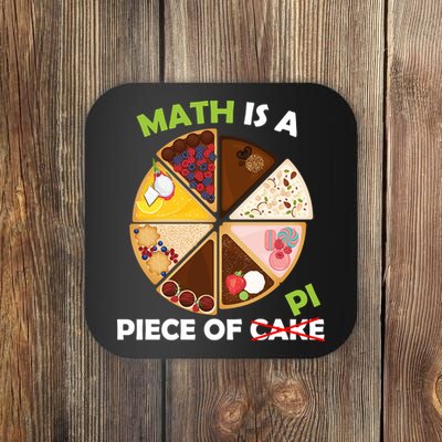 Math Is A Piece Of Pi Coaster