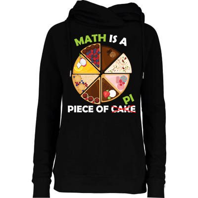 Math Is A Piece Of Pi Womens Funnel Neck Pullover Hood