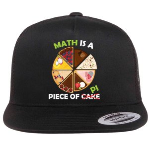 Math Is A Piece Of Pi Flat Bill Trucker Hat