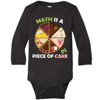 Math Is A Piece Of Pi Baby Long Sleeve Bodysuit