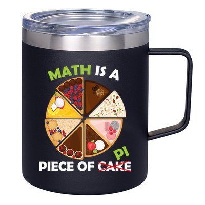 Math Is A Piece Of Pi 12oz Stainless Steel Coffee Mug